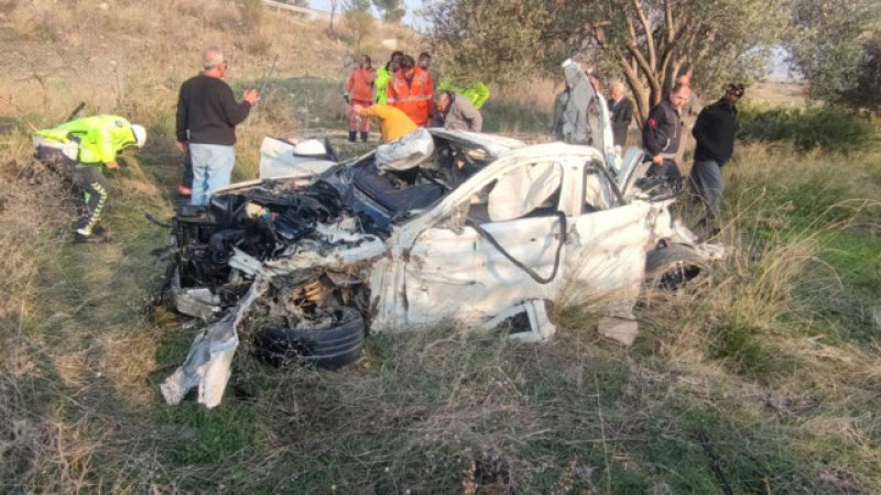 Tarsus’ta otoyolda feci  kaza : 2 yaralı