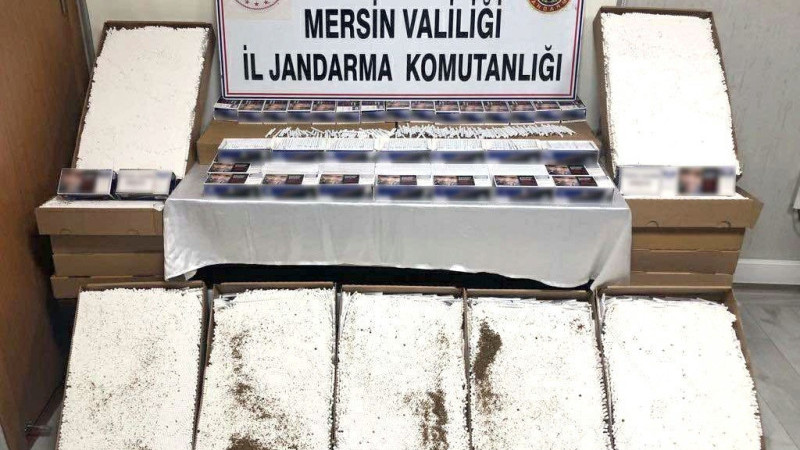 Mersin-Tarsus’ta Kaçak Makaron Operasyonu: 2  Gözaltı