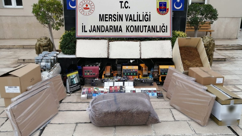 Mersin’de Kaçak Makaron Operasyonunda  2 Şüpheli  Yakalandı