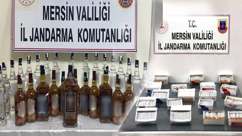 Tarsus  ve Çamlıyayla’da Kaçak Alkol Ve Sigara Operasyonu