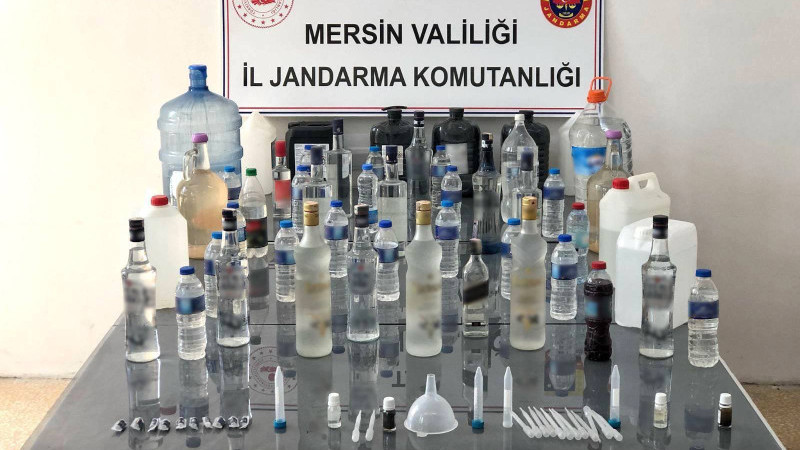 Mersin-Çamlıyayla’da Sahte İçki Operasyonu 