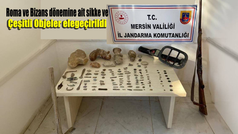 Mersin’de kaçak kazı yapan  defineci  yakalandı