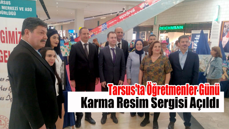 Tarsus'ta Öğretmenler Günü Karma Resim Sergisi Açıldı 