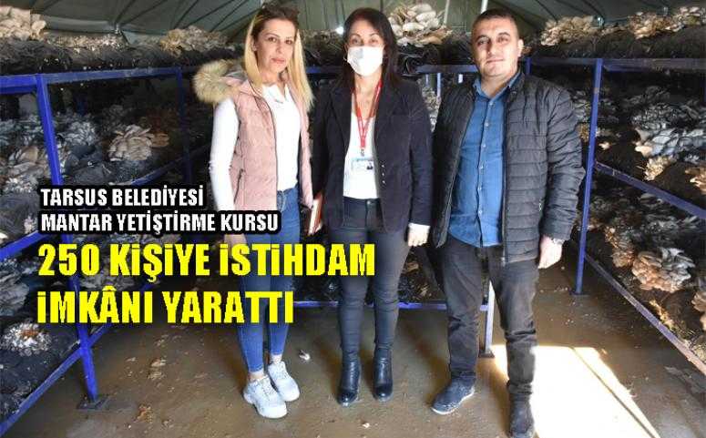 TARSUS BELEDİYESİ MANTAR YETİŞTİRME KURSU 250 KİŞİYE İSTİHDAM İMKÂNI YARATTI