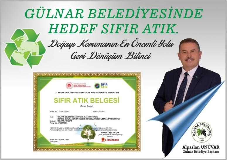 GÜLNAR BELEDİYESİNDE HEDEF SIFIR ATIK